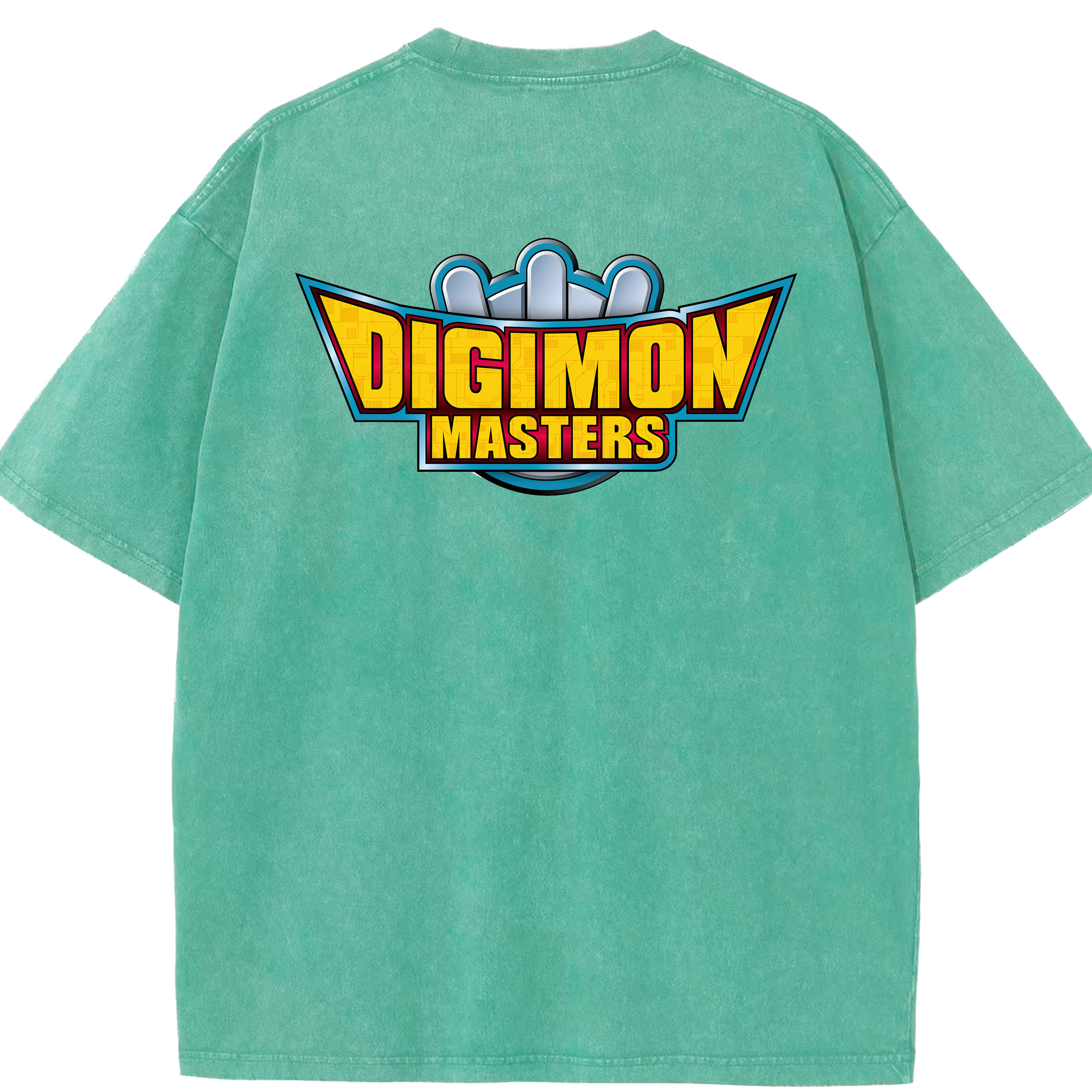 （画像用） Digimon デジタルモンスター/デジモン 綿100% ヴィンテージ風 半袖Tシャツ（背面プリント）